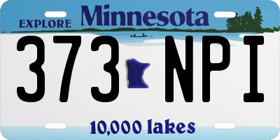 MN license plate 373NPI