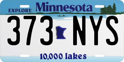 MN license plate 373NYS