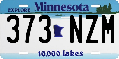 MN license plate 373NZM