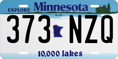 MN license plate 373NZQ