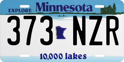 MN license plate 373NZR
