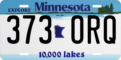 MN license plate 373ORQ