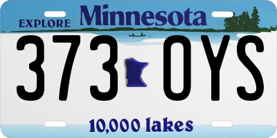 MN license plate 373OYS