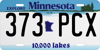 MN license plate 373PCX