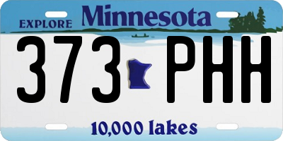 MN license plate 373PHH