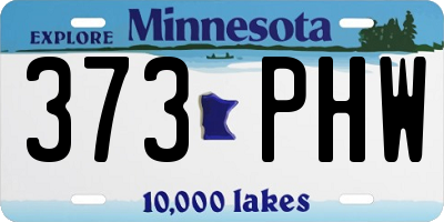 MN license plate 373PHW