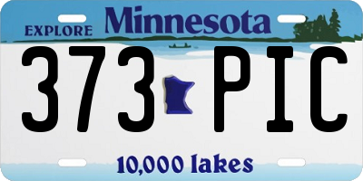MN license plate 373PIC