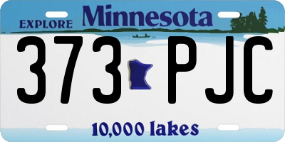 MN license plate 373PJC