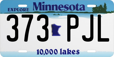 MN license plate 373PJL