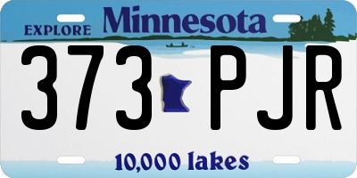 MN license plate 373PJR
