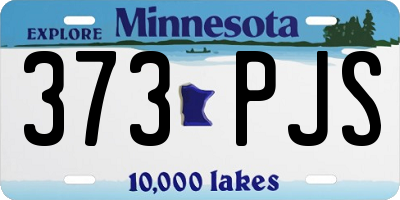 MN license plate 373PJS