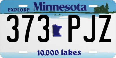 MN license plate 373PJZ