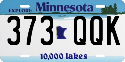 MN license plate 373QQK