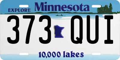 MN license plate 373QUI