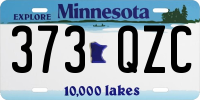 MN license plate 373QZC