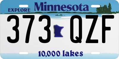 MN license plate 373QZF