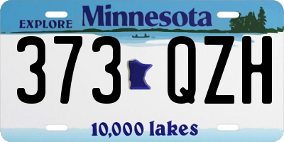 MN license plate 373QZH