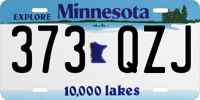 MN license plate 373QZJ