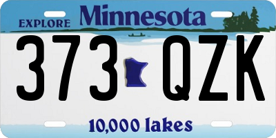 MN license plate 373QZK