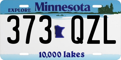 MN license plate 373QZL