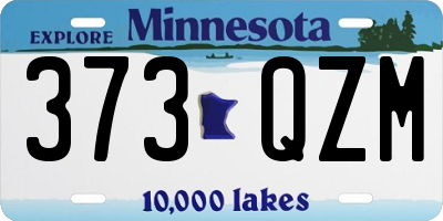 MN license plate 373QZM