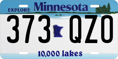MN license plate 373QZO