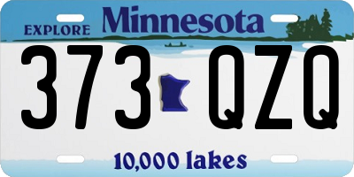 MN license plate 373QZQ