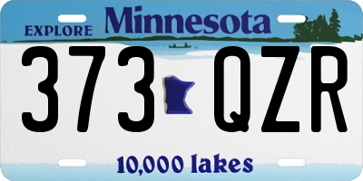 MN license plate 373QZR