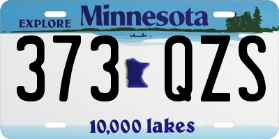 MN license plate 373QZS