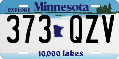 MN license plate 373QZV