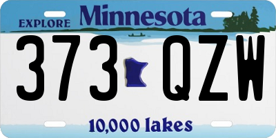 MN license plate 373QZW