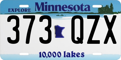 MN license plate 373QZX