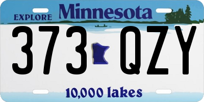 MN license plate 373QZY