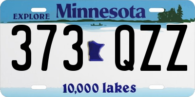 MN license plate 373QZZ