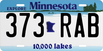 MN license plate 373RAB