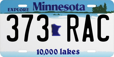 MN license plate 373RAC