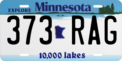 MN license plate 373RAG