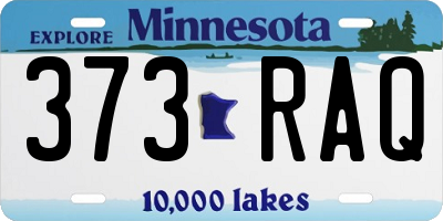 MN license plate 373RAQ