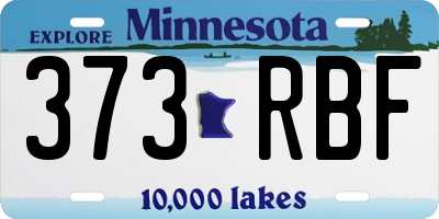 MN license plate 373RBF