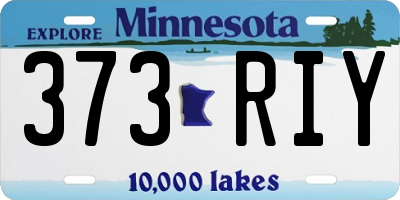 MN license plate 373RIY