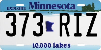 MN license plate 373RIZ