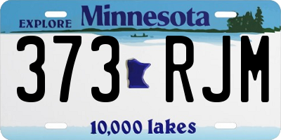 MN license plate 373RJM