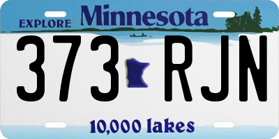 MN license plate 373RJN
