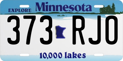 MN license plate 373RJO