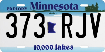 MN license plate 373RJV