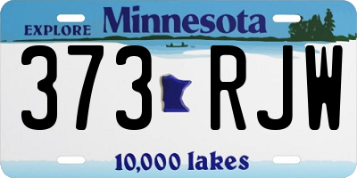 MN license plate 373RJW