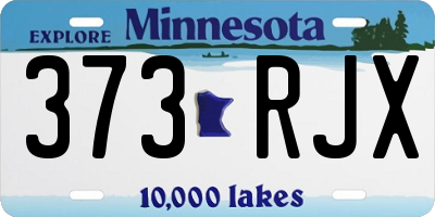 MN license plate 373RJX