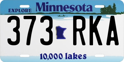 MN license plate 373RKA
