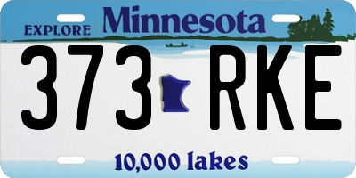 MN license plate 373RKE