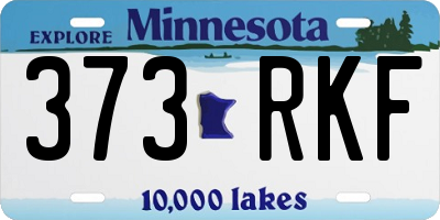 MN license plate 373RKF